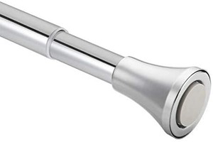 lot 40609 image: AmazerBath Shower Curtain Rod, 42-72 Inches Rust-Resistant Curtain Rod Adjustable Spring Tension Shower Rod for Bathroom, Chrome