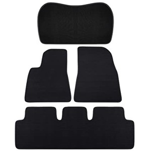lot 40636 image: INCH EMPIRE Custom Fit for Tesla Model 3 Floor Mats and Frunk Pad Set -Non-Slip Waterproof No Smell Environmental Friendly Polyester Fiber Car Carpet Protect All Weather(Balck)