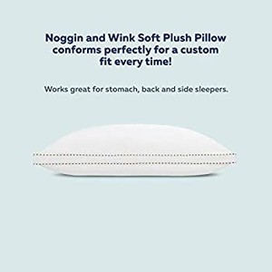 lot 40645 image: Noggin & Wink Soft Shredded Memory Foam Pillow, Innovative Pillow-in-Pillow Design, Comfort and Support-Premium Hypoallergenic Pillow with Washable Cover-Down Alternative (1 Pack)