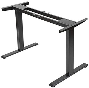 lot 40649 image: Electric Stand up Desk Frame - FEZIBO Dual Motor and Cable Management Rack Height Adjustable Sit Stand Standing Desk Base Workstation (Frame Only)