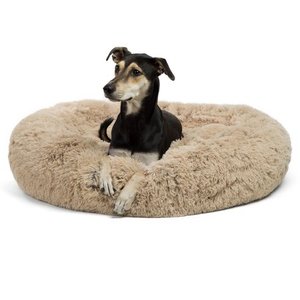lot 40652 image: Calming Donut Shag Cuddler �� - 36x36 Taupe