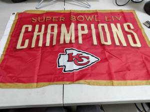 lot 40661 image: Super Bowl LIV Champions KC Chiefs Flag