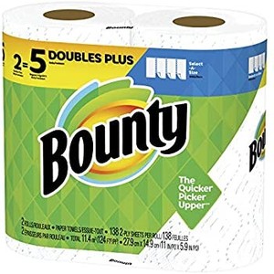 lot 40689 image: Bounty Select-A-Size Paper Towels, White, 2 Double Plus Rolls  5 Regular Rolls