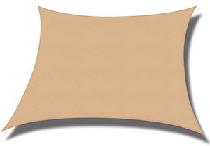 lot 40698 image: Cool Area 165 x 165 Square Sun Shade Sail for Patio Garden Outdoor, Heavy Duty UV Block Canopy Awning, Sand