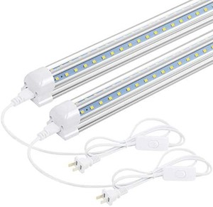lot 40711 image: T8 LED Light Fixture -2FT 1680lm 14W Under Cabinet Lighting, 6500k White, Ceiling and Utility Shop Light, Corded Electric with Built-in ONOff Switch (Pack of 2)
