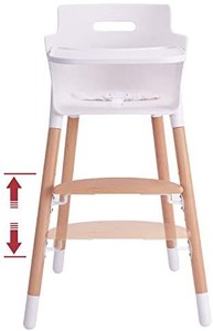 lot 40726 image: Tiny Dreny Wooden Baby High Chair  High Chair for Babies and Toddlers  3-in-1 Baby High Chair Grows up with Family  Highchair with Adjustable Footrest and Removable Tray