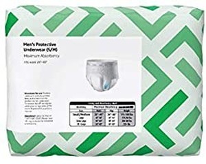 lot 50664 image: Amazon Brand - Solimo Incontinence Underwear For Men, Maximum Absorbency, SM