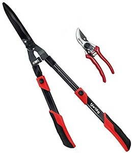 lot 50676 image: YARTTING Extendable Hedge Shears with Wavy Sharp Blade for Trimming Borders, Boxwood, and Bushes, Garden Hedge Clippers with Shock-Absorbing Design, 3 Layers Telescoping Lightweight Handle