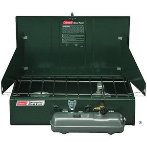lot 50686 image: Coleman 2-Burner Dual Fuel Powerhouse Liquid Fuel Stove
