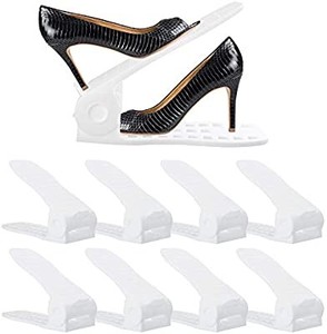 lot 50689 image: YIHATA Shoe Slots Organizer,Shoe Rack Adjustable Shoe Stacker Space Saver,Double Deck Shoe Rack Holder for Closet Organization 20 pack