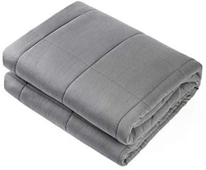 lot 50761 image: Adult Weighted Blanket Queen Size��15lbs 60x80�� Heavy Blanket with Premium Glass Beads, (Dark Grey) Waowoo