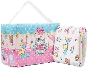 lot 50799 image: Littleforbig Adult Printed Diaper 10 Pieces - Baby Cuties (Medium 28-38