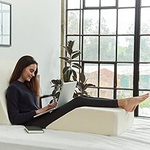 lot 50815 image: Brentwood Home Zuma Elevating Leg Rest Pillow - Certified Foam - Supportive Sleep Wedge - Best Leg Wedge for Back Pain and Circulation