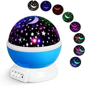 lot 50859 image: Night Light Lamp, Star Projector Romantic LED Night Light 360 Degree Rotation 4 LED Bulbs 9 Light Color Changing with USB Cable for Birthday,Parties,Kids Bedroom Or Christmas Gift