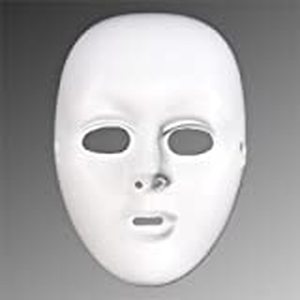 lot 50869 image: Do It Yourself Plastic White Full Masks - Craft Kits - 12 Pieces