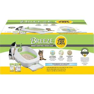 lot 50873 image: Purina Tidy Cats Litter Box System BREEZE System Starter Kit Litter Box Litter Pellets & Pads