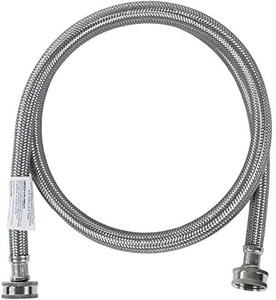 lot 37712 image: Certified Appliance Accessories Washing Machine Hose, Hot or Cold Water Supply Line, 6 Feet, PVC Core with Premium Braided Stainless Steel