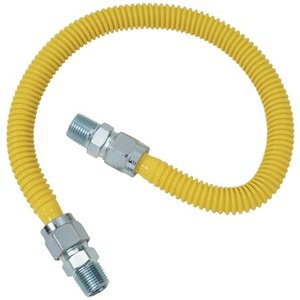 lot 37718 image: BrassCraft CSSC44-48 Gas Range & Gas Furnace Flex-Line (58 OD (12 MIP x 12 MIP) x 48)