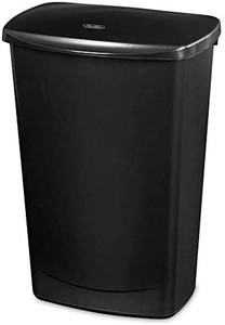 lot 37745 image: 11.4 Gallon Lift-Top Covered Wastebasket Trash Can no lid