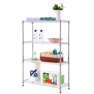 lot 22444 image: Style Selections 53-in H x 35.7-in W x 14-in D 4-Tier Steel Freestanding Shelving Unit