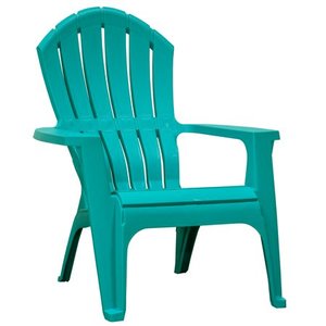 lot 22487 image: Adams Manufacturing RealComfort Outdoor Resin Adirondack Chairs some crackedon top variety of colors 5pc