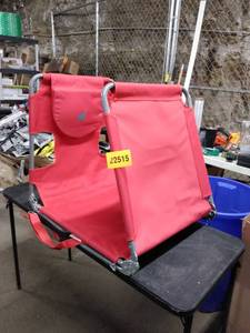 lot 22515 image: red folding chair strap on