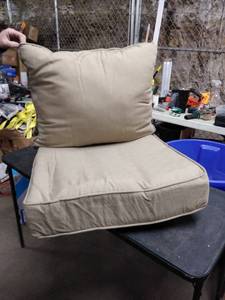 lot 22525 image: allen and roth seat cushions set of 2 dark tan