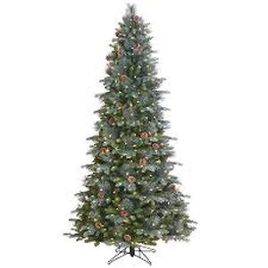 lot 22458 image: ge christmas tree 7andhalfft prelite led frosted aspen fir