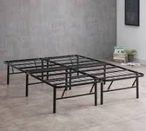 lot 22473 image: smartbase queen metal bed frame
