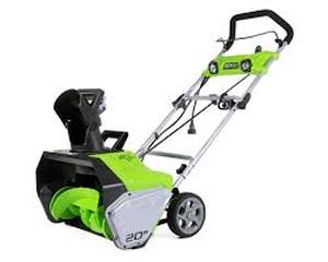 lot 22490 image: green works 20 inch electric snow thrower does not come on 120volt 13amp