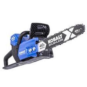 lot 22542 image: Kobalt 40v Max Li-ion Brushless 14 Cordless Chainsaw with battery no charger