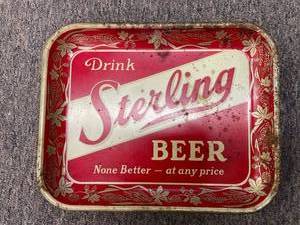lot 22 image: Sterling Beer Tray