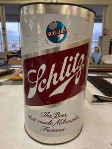 lot 28 image: Schlitz Trash Can