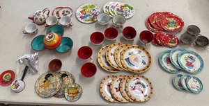 lot 54 image: HUGE LOT Tin Litho Tea Sets - Wolverine, Ohio Art  MORE