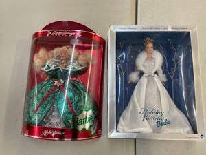 lot 110 image: Happy Holidays Barbie & Holiday Visions Barbie