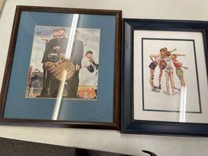 lot 120 image: (2) Norman Rockwell, Framed Print