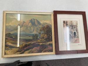 lot 121 image: (2) Framed Paintings