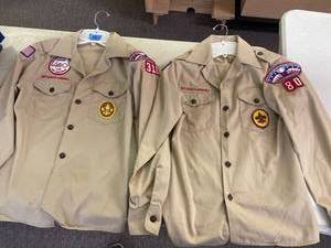 lot 141 image: Vintage Boy Scouts Of America Uniform Shirts Size 14 &16