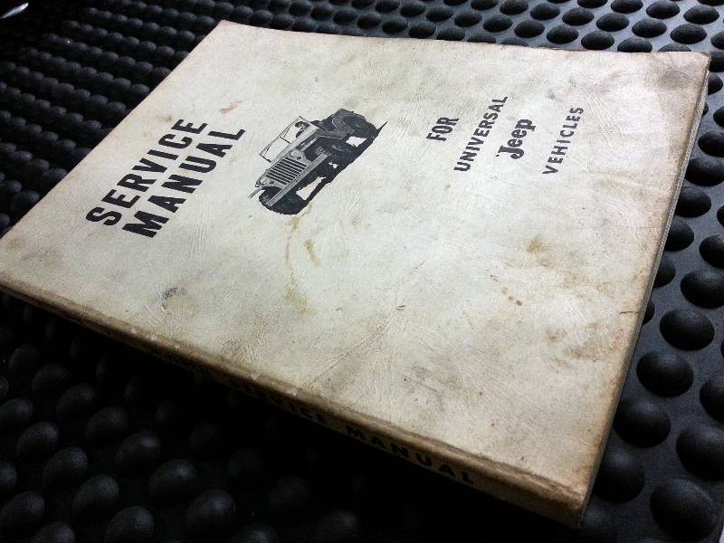 lot 1432 image: A great 270 plus pages early Jeep service manual for all 4WD CJ and the 2WD DJ series.  A must if youve got one of these early Jeeps