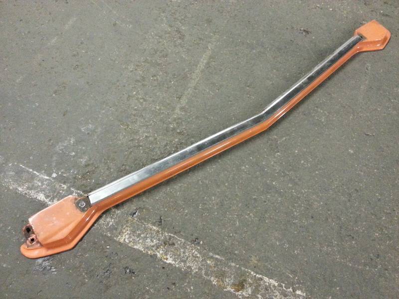 lot 1458 image: An original 1966-67 CHEVY II & NOVA STEEL FRONT BUMPER FILLER PANEL.