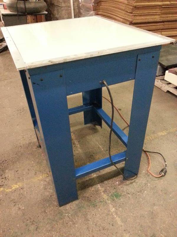 lot 1428 image: Page layout or art light table.  37 inches off the ground and the surface is 26 X 31 Professional table by Sandmar Light Tables