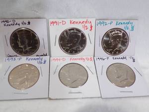 lot 3935 image: Kennedy Coins (6 ea)