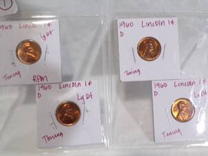 lot 3936 image: Lincoln Coins (4 ea)