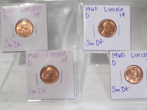 lot 3939 image: Lincoln Coins (4 ea)
