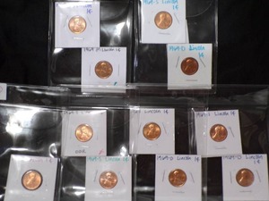 lot 3941 image: Lincoln Coins (11 ea)