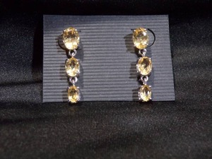 lot 3905 image: Citrine Earrings