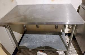 lot 106 image: Stainless Steel Prep Table