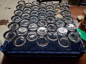 lot 3020 image: Lot of 42 Medium Size Bar Glasses. with Blue Dish Wash Rack&nbsp