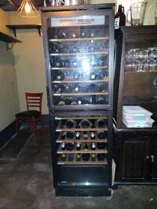 lot 123 image: Summit Commercial Black Wine Cellar With Double Doors Tested And Working ( Contents Not Included ) WILL NEED TO BRING MEANS OF REMOVAL&nbsp