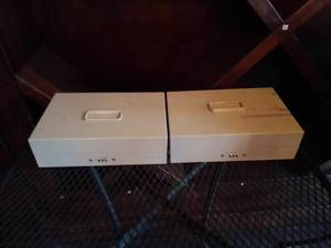 lot 1044 image: Pair of Metal Cash Boxes Combo Lock